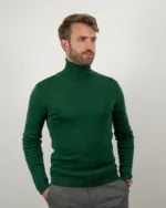 Pull unisexe Lancelot vert 100 % laine Mérinos