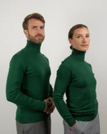 Pull unisexe Lancelot vert 100 % laine Mérinos – Image 4