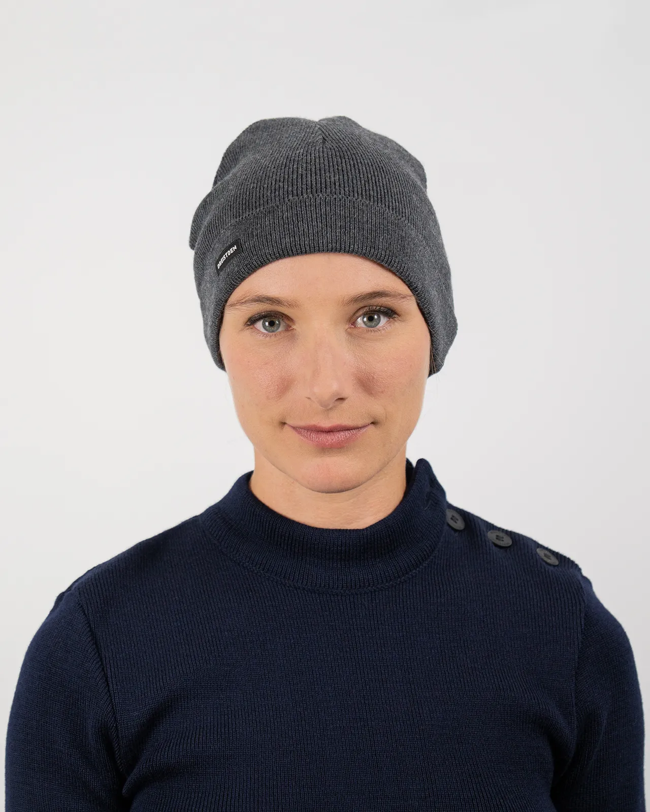 Bonnet gris V2 Bonnet gris 100 % laine Mérinos – Image 1