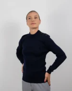 Pull unisexe Perceval marine 100 % laine Mérinos – Image 2