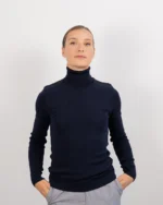 Pull unisexe Lancelot marine 100 % laine Mérinos