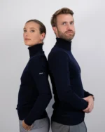 Pull unisexe Lancelot marine 100 % laine Mérinos – Image 4