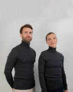 Pull unisexe Lancelot gris 100 % laine Mérinos – Image 4