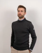 Pull unisexe Perceval gris 100 % laine Mérinos