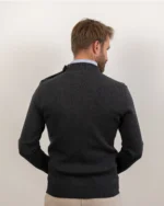 Pull unisexe Perceval gris 100 % laine Mérinos – Image 3