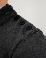 Pull unisexe Perceval gris 100 % laine Mérinos – Image 5